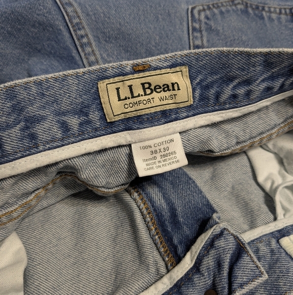 L.L. Bean comfort elastic waist denim jeans 38x30 - Picture 16 of 17